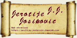 Jerotije Josipović vizit kartica